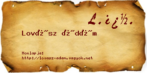 Lovász Ádám névjegykártya