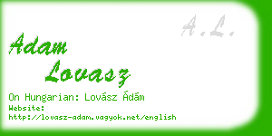 adam lovasz business card