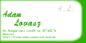adam lovasz business card